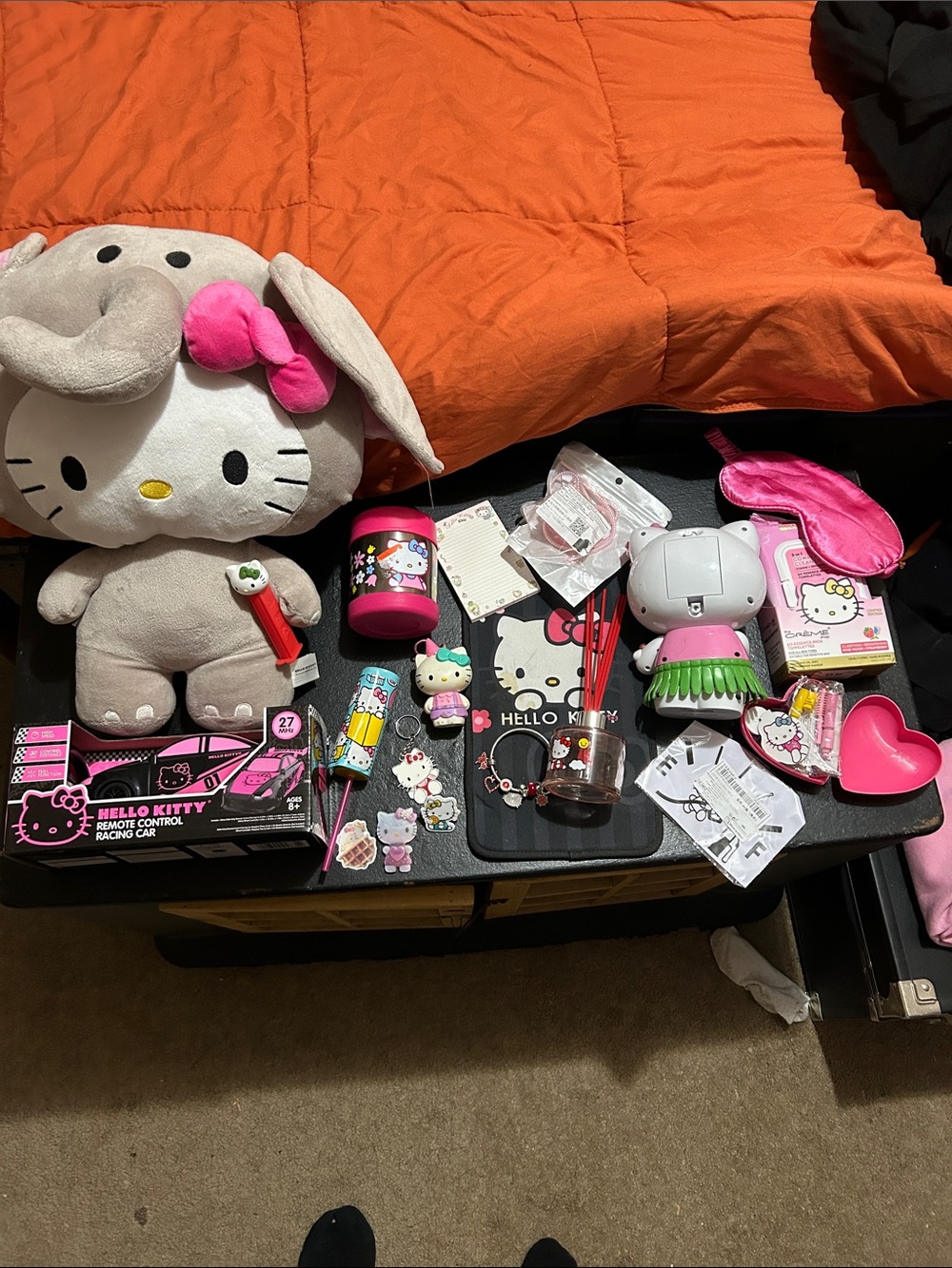 Hello Kitty Plush and Assorted Pink, White, Gray Collectible Lot